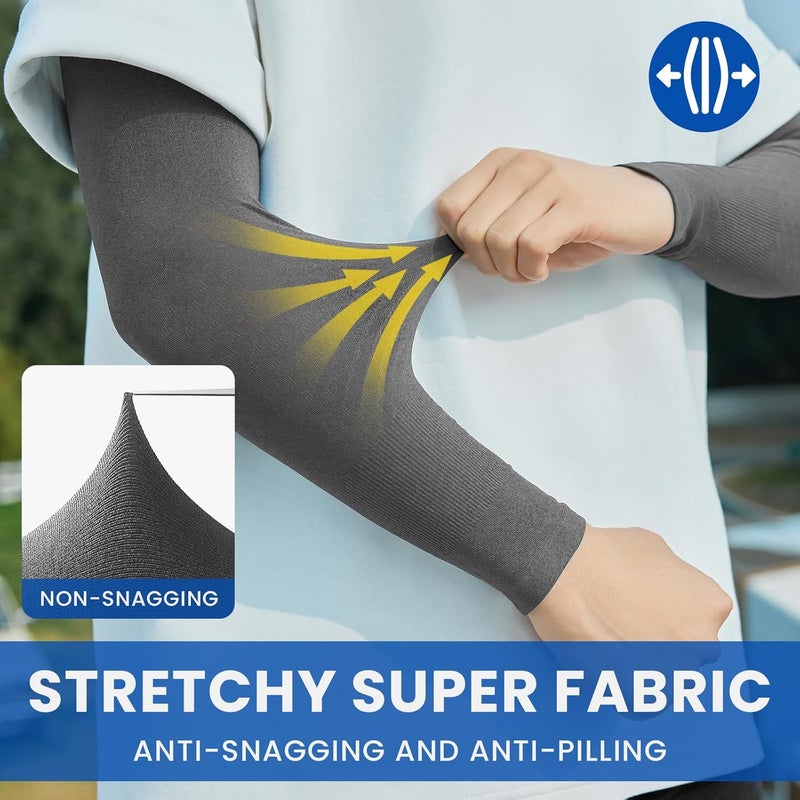 Outivity Arm Sleeves for Men Women Upf 50 Compression Arm Sleeve for UV Blocking Protection - Image 3